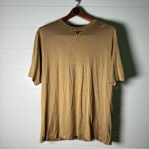 International Male 100% Silk Short Sleeve Mens Shirt Size Large Gold